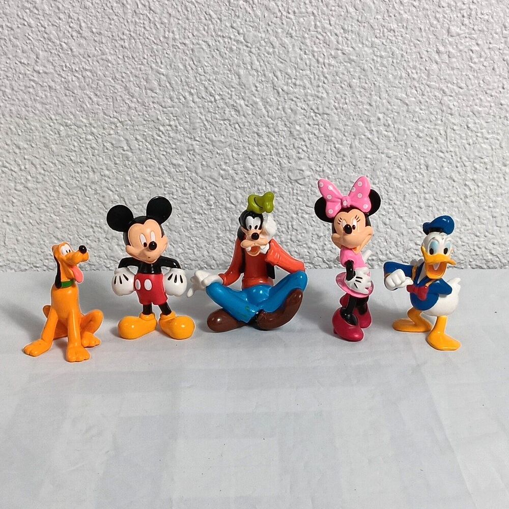 Disney Mickey Minnie Mouse Pluto and Donald Duck PVC Figure Lot